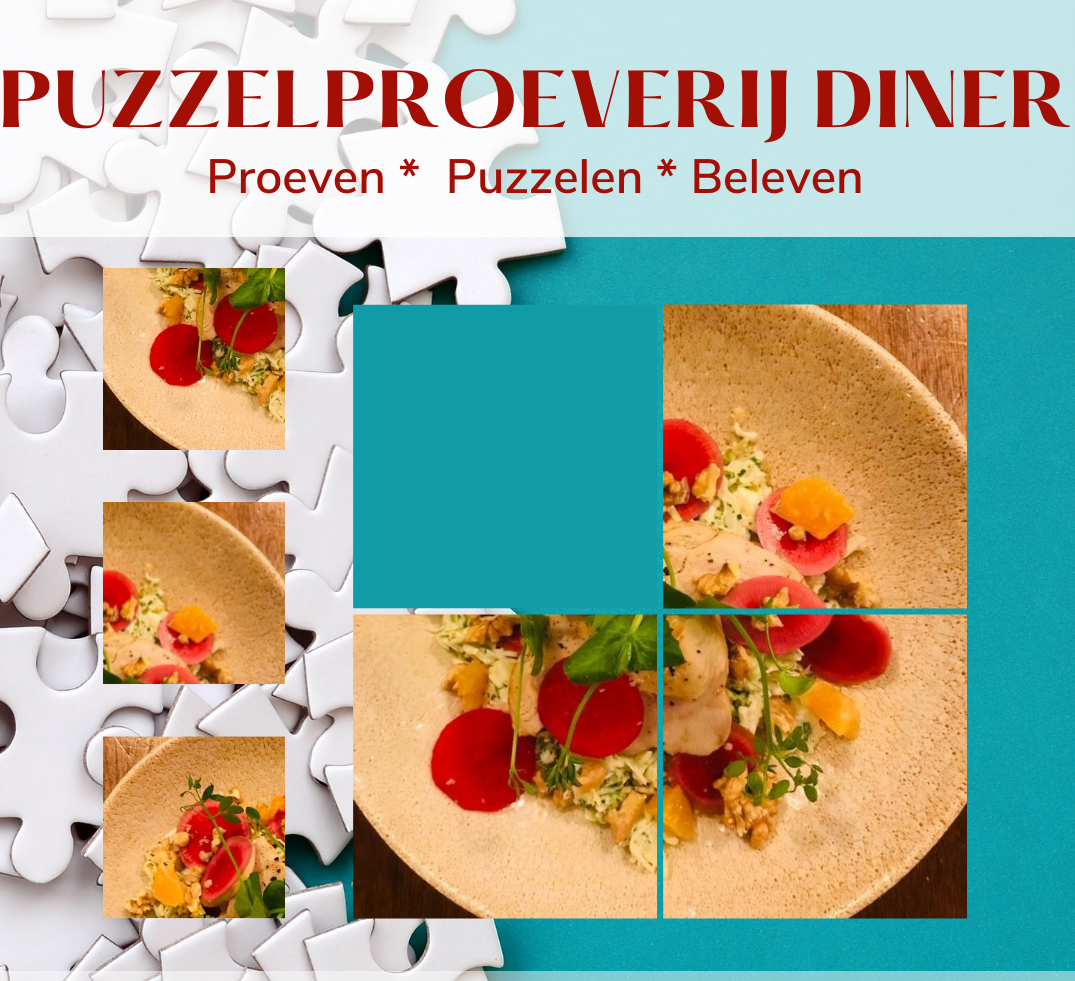 Arrangement Puzzelproeverij Diner bij Lokaal Zeven (cadeaubon mogelijk) in Tilburg